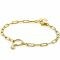 ZINZI Sterling Silver Paperclip Chain Bracelet 14K Yellow Gold Plated