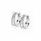 16mm ZINZI Sterling Silver Hoop Earrings 2 Open Rows White 16x5mm ZIO1482