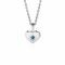 DECEMBER Pendant 12mm Sterling Silver Heart Birthstone Blue Topaz Zirconia (excl. necklace)