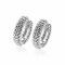 17mm ZINZI Sterling Silver Hoop Earrings Beads 17x4mm ZIO1968CR