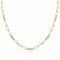 ZINZI Sterling Silver Necklace 14K Yellow Gold Plated Paperclip Chain