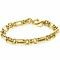 ZINZI Gold Plated Sterling Silver Chain Bracelet Rolo and Oval Chains 19cm ZIA2154G