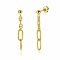 35mm ZINZI Gold Plated Sterling Silver Stud Earrings with Marine Chain and 2 Oval Chains ZIO2413G