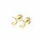 5,5mm ZINZI Gold Plated Sterling Silver Stud Earrings Crescent Moon ZIO1587G