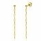 47mm ZINZI Gold Plated Sterling Silver Stud Earrings with Shimmering Arrow-shaped Chain ZIO2414G