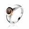 ZINZI Rose Gold Plated Sterling Silver Ring Brown ZIR1150E