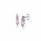 10mm ZINZI Sterling Silver Stud Earrings Oval Zirconia in Pink and Lila ZIO2498