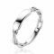 ZINZI Sterling Silver Ring with Paperclip Chains and Rectangular Bar ZIR2530
