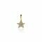 13mm ZINZI Gold Plated Sterling Silver Star Pendant White ZIH2138Y (excl. necklace)