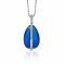 ZINZI zilveren hanger blauw wit 37mm ZIH1760 (zonder collier)