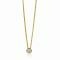 ZINZI Sterling Silver Necklace 14K Yellow Gold Plated Whiteh Pendant