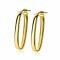 35mm ZINZI Gold Plated Sterling Silver Hoop Earrings Oval 35x4mm ZIO2164G