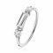 ZINZI Sterling Silver Ring Baguette Rectangle Square White ZIR2056