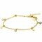 ZINZI zilveren fantasie armband 14K geel verguld rond wit blauw ZIA1995G