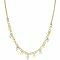 ZINZI Gold Plated Sterling Silver Fantasy Necklace Round Chains White Pearls 40-45cm ZIC2186G