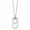 ZINZI Sterling Silver Necklace with Luxurious Rectangular Pendant (40mm) 70cm ZIC2494