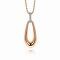 32mm ZINZI Rose Plated Sterling Silver Pendant Open Drop Shape White Zirconia ZIH2125 (excl. necklace)