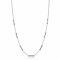 ZINZI silver link necklace with seven smooth bamboo shapes 40-45cm ZIC2577
