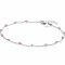 ZINZI Sterling Silver Fantasy Anklet with 7 Pink Donuts and Shiny Beads 23+4cm ZIE2510