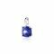 ZINZI zilveren hanger vierkant donkerblauw ZIH2073B