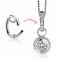 ZINZI Sterling Silver Pendant White Zirconias to wear Earrings Pendants on a Necklace ZIH2CH