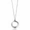 ZINZI Sterling Silver Anchor Chain Necklace 40-45cm with Open Pendant in Organic Shape (22mm) ZIC2476