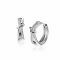 16,5mm ZINZI Sterling Silver Hoop Earrings Crossover with Trendy Knot and White Zirconias 16,5x5mm ZIO2505