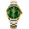 ZINZI Classy Mini Watch 30mm Green Dial Golden Colored Stainless Steel Case and Bicolor Strap ZIW1235