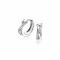 15mm ZINZI Sterling Silver Hoop Earrings Crossover Shiny White 15x5mm ZIO1569