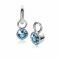 DECEMBER Earrings Pendants Sterling Silver with Birthstone Blue Topaz Zirconia (excl. hoop earrings)