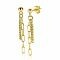 39mm ZINZI Gold Plated Sterling Silver Drop Earrings Paperclip and Curb Chains ZIO1988G