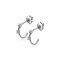 11mm ZINZI Sterling Silver Stud Earrings Hoop White Zirconia ZIO2175