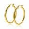 36mm ZINZI Gold Plated Sterling Silver Hoop Earrings 36x3mm ZIO2179G