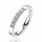 ZINZI Sterling Silver Stackable Ring 5 White Zirconia ZIR2131