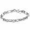 ZINZI Sterling Silver Chain Bracelet Rolo and Oval Chains 19cm ZIA2154