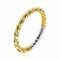 ZINZI Gold Plated Sterling Silver Stackable Ring Twisted with White Zirconias ZIR2320Y