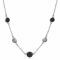 ZINZI Sterling Silver Fantasy Necklace Black Grey Color Stones 45cm ZIC1937