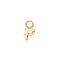 ZINZI Sterling Silver 14K Yellow Gold Plated Letter Ear Pendant P (per piece)