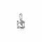 ZINZI Sterling Silver Pendant Square White ZIH2073