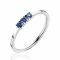 ZINZI Sterling Silver Stackable Ring Prong Setting Dark Blue ZIR2127B