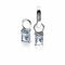 ZINZI Sterling Silver Ear Pendants 12mm Rectangle Blue