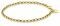 ZINZI zilveren jasseron armband geel verguld 5mm breed 19cm ZIA1009G