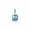 ZINZI zilveren hanger vierkant turquoise blauw ZIH2073T