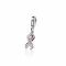 ZINZI Sterling Silver Charm Pink Ribbon Pink CHARMS209