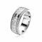 ZINZI Sterling Silver Ring 7mm width White ZIR1264