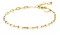 ZINZI Sterling Silver Bracelet 14K Yellow Gold Plated Paperclip Chain