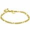 ZINZI Gold Plated Sterling Silver Figaro Chain Bracelet width 3,5mm ZIA2291G