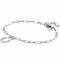 ZINZI Sterling Silver Paperclip Chain Bracelet with Trendy Lock Charm 16.5-19.5 cm ZIA2355