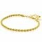 ZINZI Gold Plated Sterling Silver Rope Chain Bracelet width 2,6mm ZIA2386G