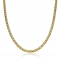 ZINZI Gold Plated Sterling Silver Curb Chain Necklace width 4,5mm 45cm ZIC1414G